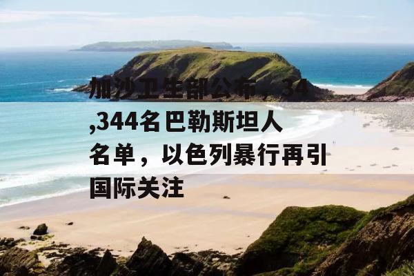 加沙卫生部公布，34,344名巴勒斯坦人名单，以色列暴行再引国际关注