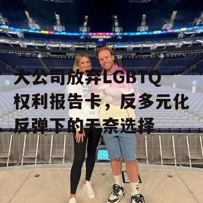 大公司放弃LGBTQ权利报告卡，反多元化反弹下的无奈选择