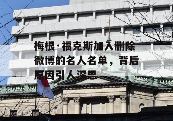 梅根·福克斯加入删除微博的名人名单，背后原因引人深思