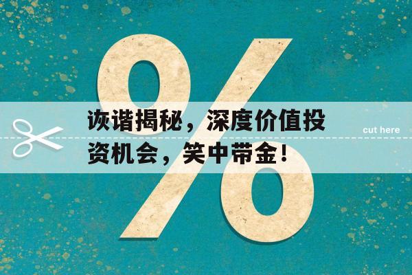 诙谐揭秘，深度价值投资机会，笑中带金！