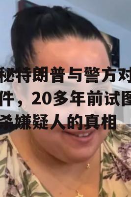 揭秘特朗普与警方对峙事件，20多年前试图射杀嫌疑人的真相