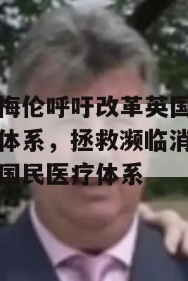 卡梅伦呼吁改革英国医疗体系，拯救濒临消亡的国民医疗体系