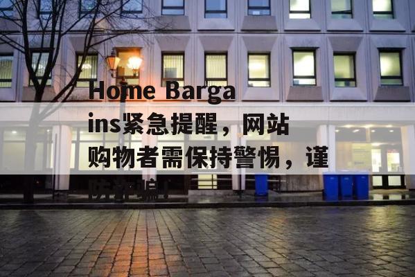 Home Bargains紧急提醒，网站购物者需保持警惕，谨防诈骗！