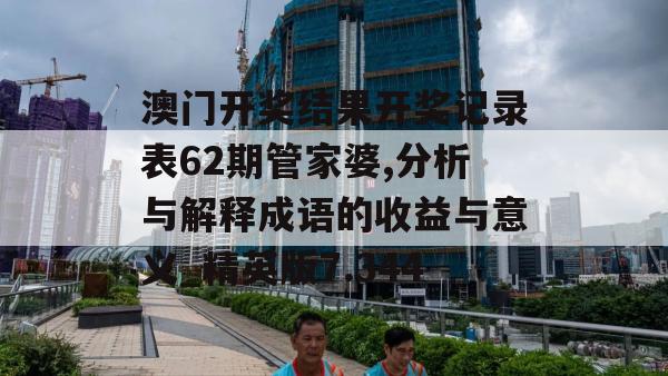 澳门开奖结果开奖记录表62期管家婆,分析与解释成语的收益与意义_精英版7.344