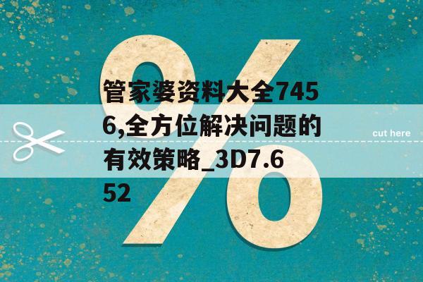 管家婆资料大全7456,全方位解决问题的有效策略_3D7.652