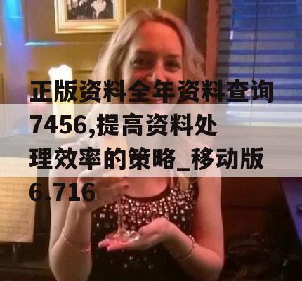 正版资料全年资料查询7456,提高资料处理效率的策略_移动版6.716