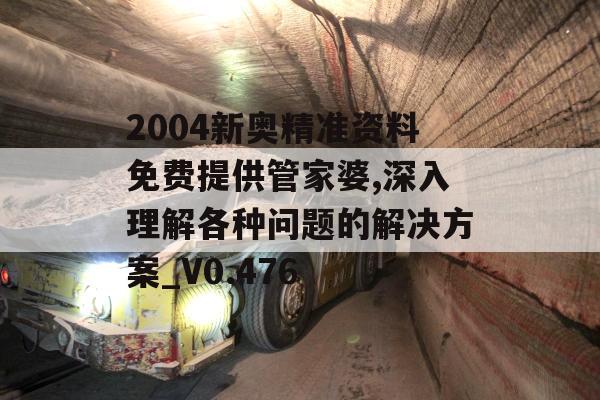 2004新奥精准资料免费提供管家婆,深入理解各种问题的解决方案_V0.476