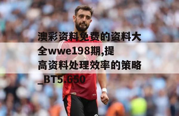 澳彩资料免费的资料大全wwe198期,提高资料处理效率的策略_BT5.650