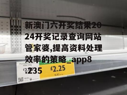 新澳门六开奖结果2024开奖记录查询网站管家婆,提高资料处理效率的策略_app8.235