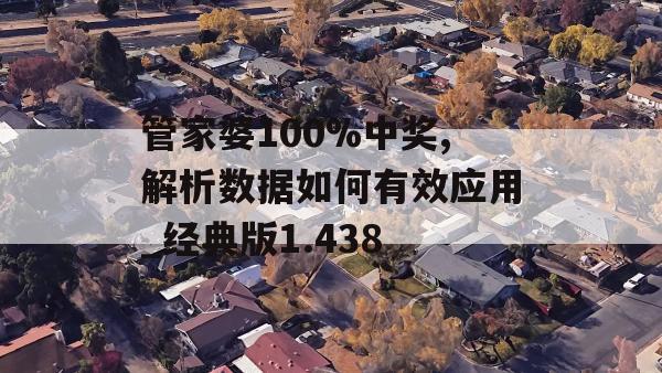 管家婆100%中奖,解析数据如何有效应用_经典版1.438