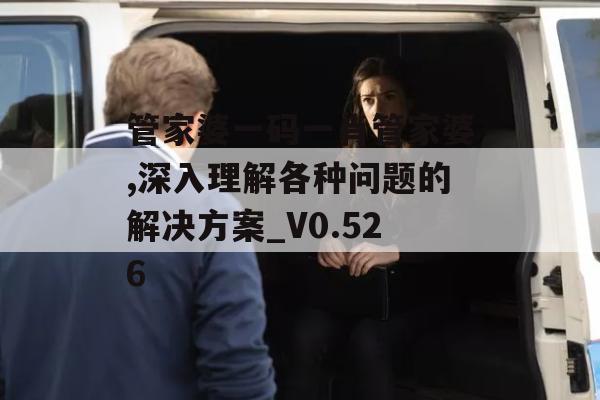 管家婆一码一肖管家婆,深入理解各种问题的解决方案_V0.526