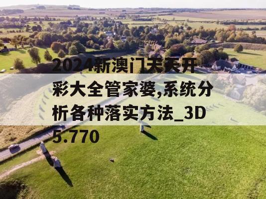 2024新澳门天天开彩大全管家婆,系统分析各种落实方法_3D5.770