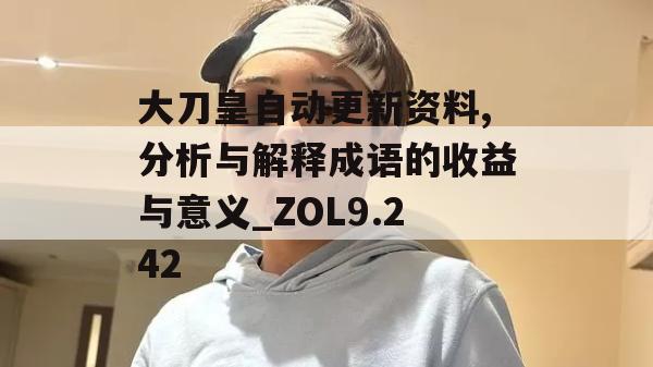 大刀皇自动更新资料,分析与解释成语的收益与意义_ZOL9.242