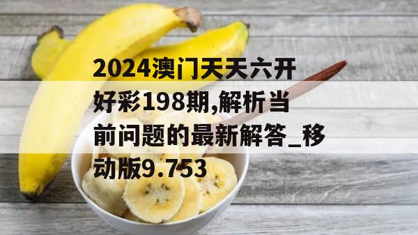 2024澳门天天六开好彩198期,解析当前问题的最新解答_移动版9.753