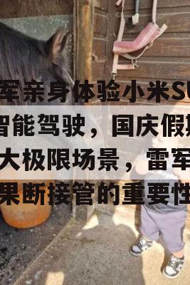 雷军亲身体验小米SU7智能驾驶，国庆假期四大极限场景，雷军强调果断接管的重要性