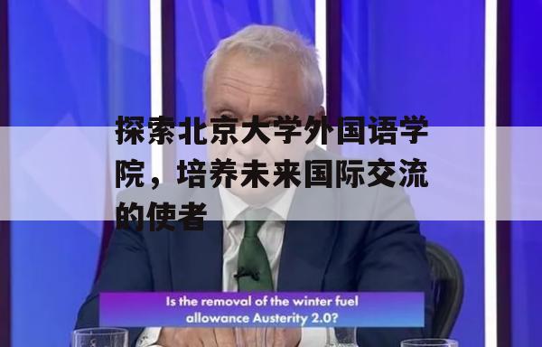 探索北京大学外国语学院，培养未来国际交流的使者