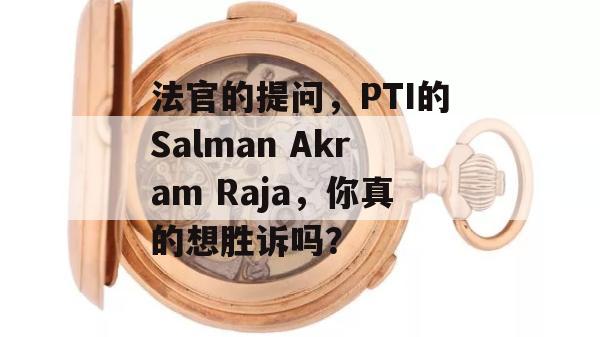 法官的提问，PTI的Salman Akram Raja，你真的想胜诉吗？