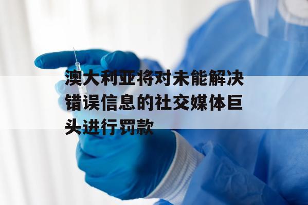 澳大利亚将对未能解决错误信息的社交媒体巨头进行罚款