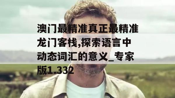 澳门最精准真正最精准龙门客栈,探索语言中动态词汇的意义_专家版1.332