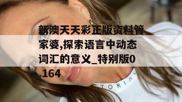 新澳天天彩正版资料管家婆,探索语言中动态词汇的意义_特别版0.164