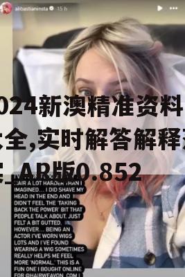 2024新澳精准资料大全,实时解答解释落实_AR版0.852