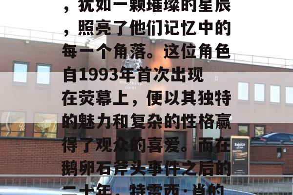 加冕街传奇人物特雷西·肖，这个名字在英剧加冕街的忠实观众心中，犹如一颗璀璨的星辰，照亮了他们记忆中的每一个角落。这位角色自1993年首次出现在荧幕上，便以其独特的魅力和复杂的性格赢得了观众的喜爱。而在鹅卵石斧头事件之后的二十年，特雷西·肖的面目全非，成为了加冕街历史上的一个标志性转折。